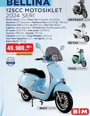 BELLİNA 125 CC MOTOSİKLET 2024 SERİ